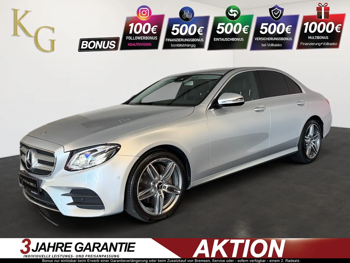 Mercedes-Benz E 220 d AMG Line ab ca. 282€ monatlich Silber - 1