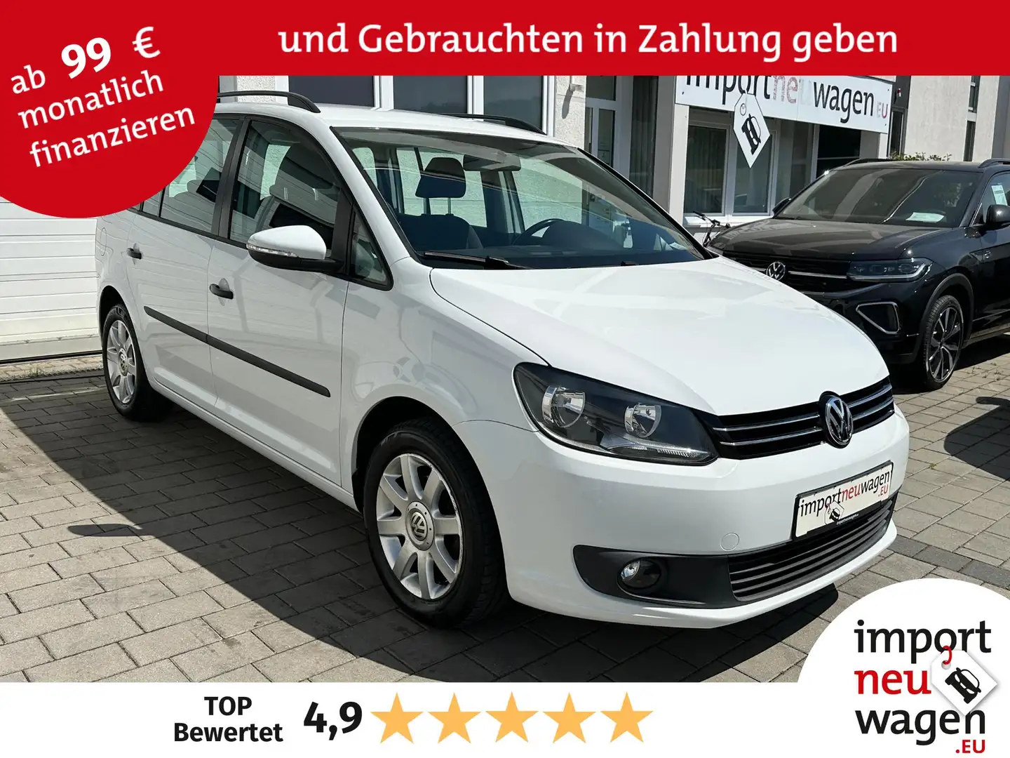Volkswagen Touran Trendline 1.6 TDI DSG Zahnriemen+TÜV neu! Weiß - 1
