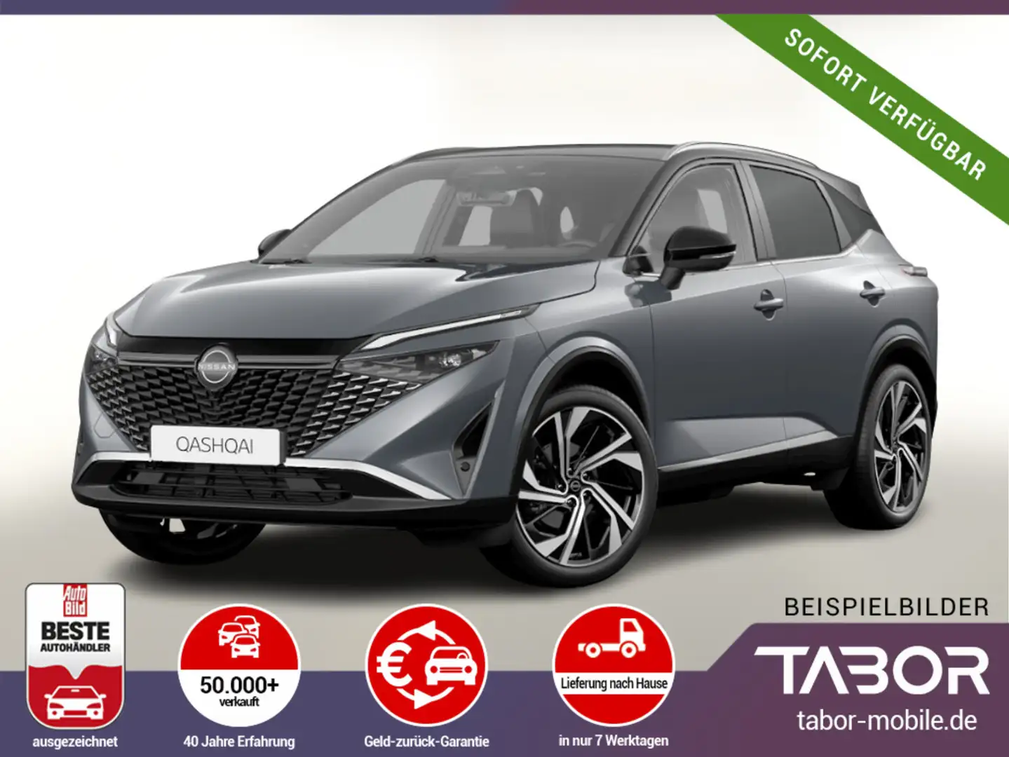 Nissan Qashqai MHEV 158 CVT Tekna+ 20Z Pano BOSE Nav Grau - 1