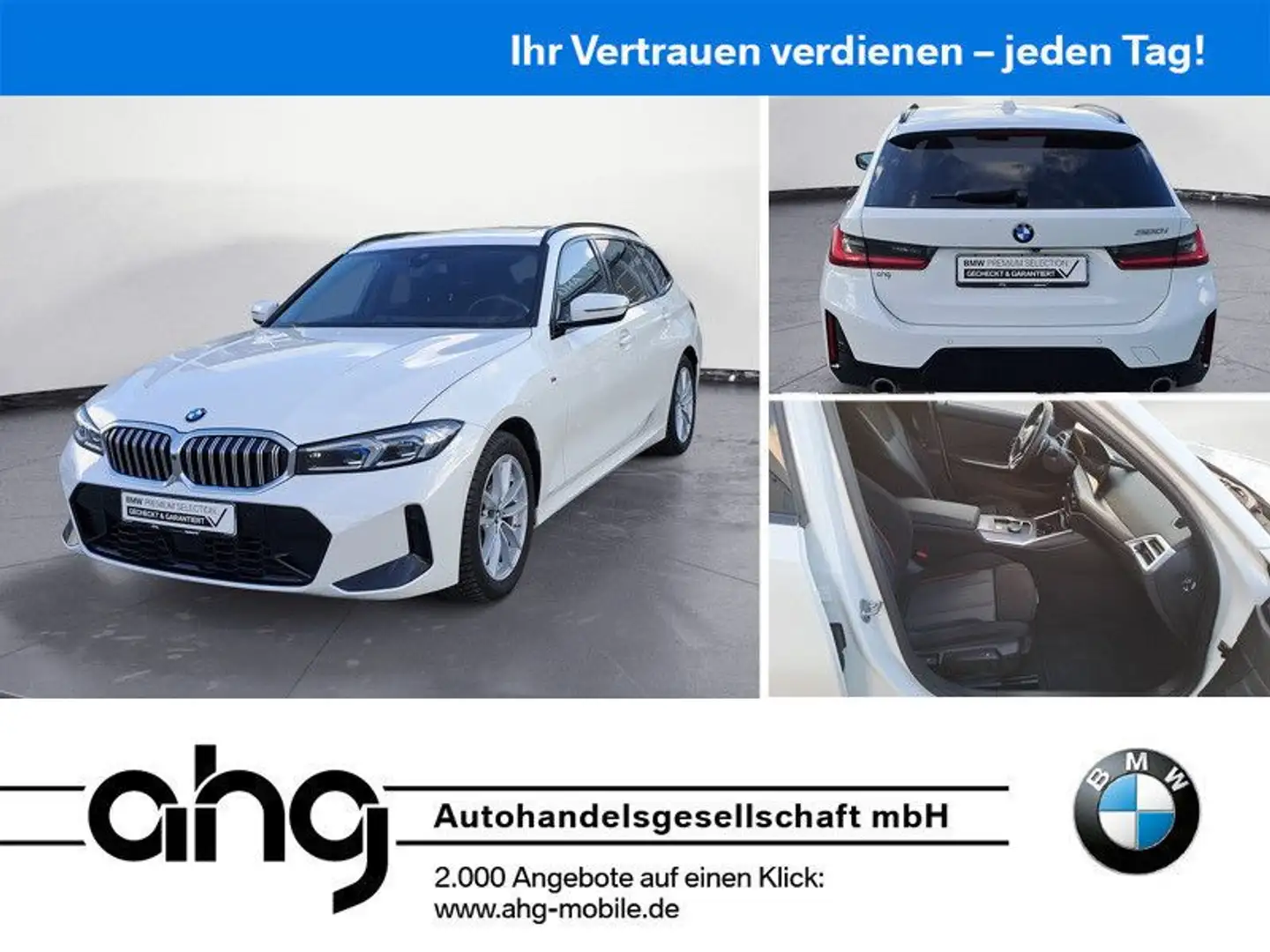 BMW 320 i Touring M Sport Driving Assist / Panoramada Weiß - 1