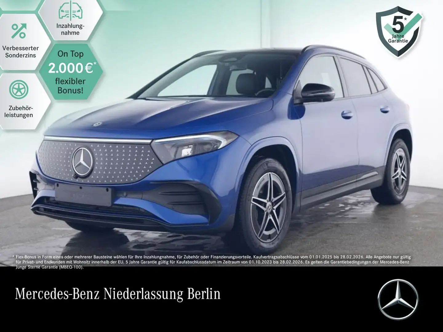Mercedes-Benz EQA 250 AMG+NIGHT+ADVANCED+PANO+360+SPUR Blau - 1