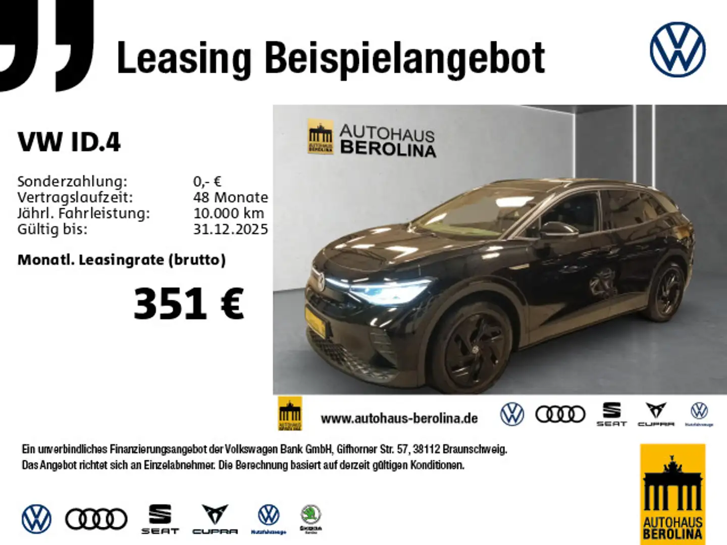 Volkswagen ID.4 Pro Performance *PANO*IQ-MATRIX*AHK*AR-HuD* Czarny - 1