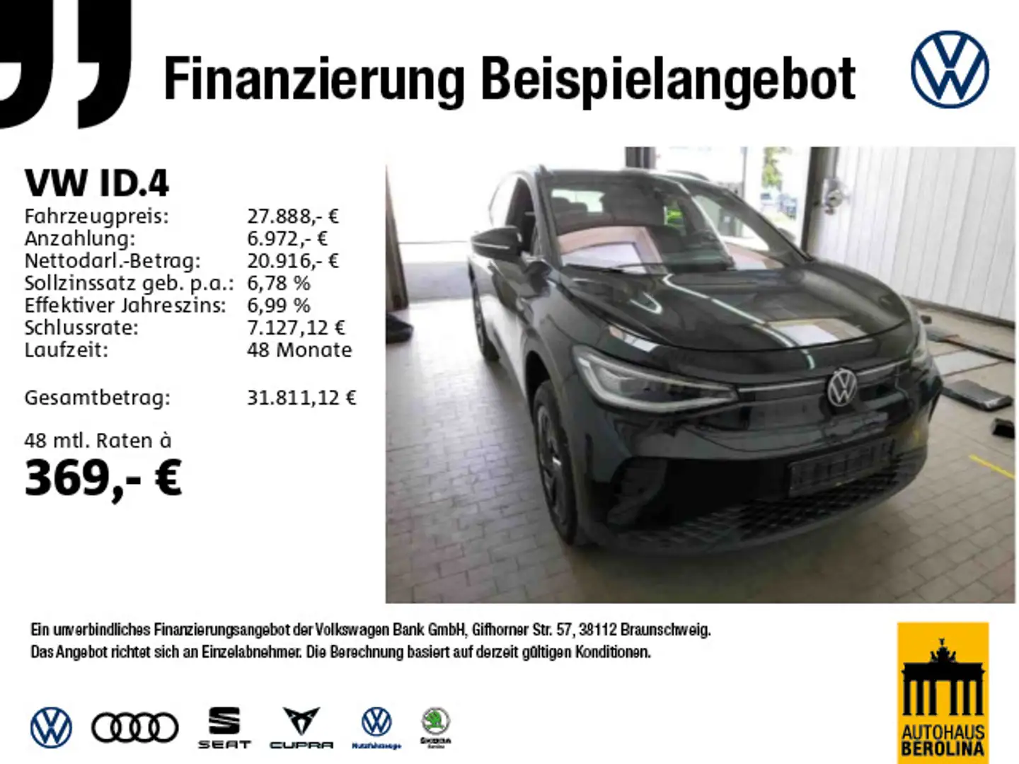 Volkswagen ID.4 Pro Performance *PANO*IQ-MATRIX*AHK*AR-HuD* Schwarz - 1