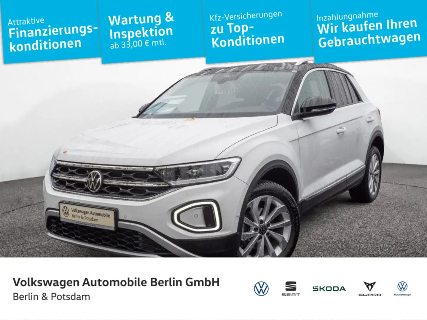 Volkswagen T-Roc 1.5 TSI DSG Style Navi AHK LED PDC SHZ Weiß - 1