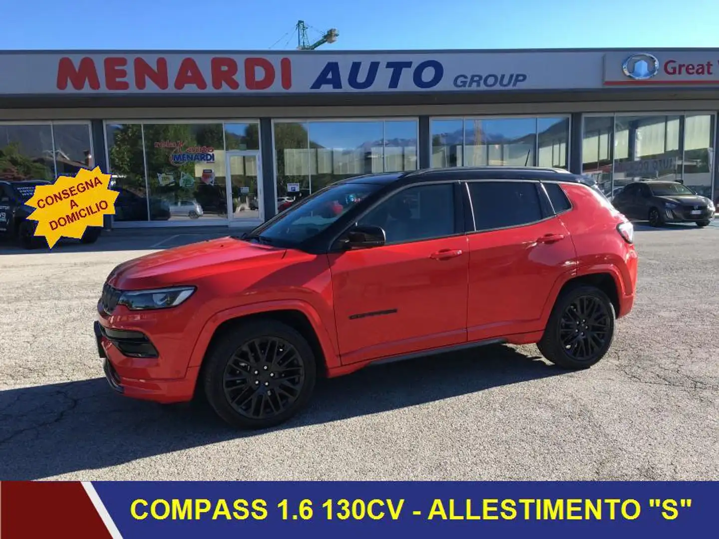 Jeep Compass 1.6 Multijet II 130cv S NAVI+CAMERA360+FULL LED Rosso - 1