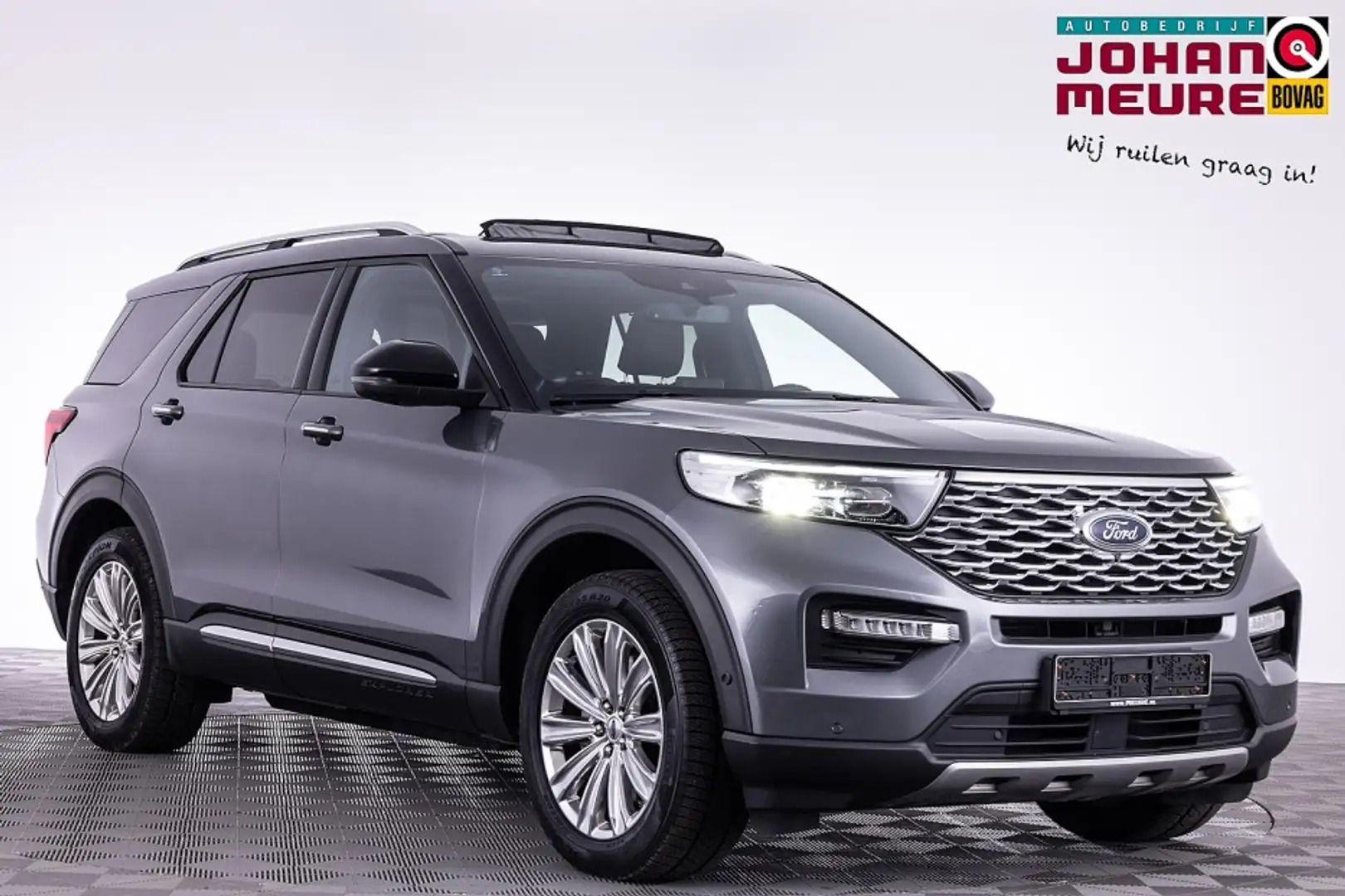 Ford Explorer 3.0 V6 Ecoboost PHEV Platinum | 7-Persoons | PANOR Gris - 1