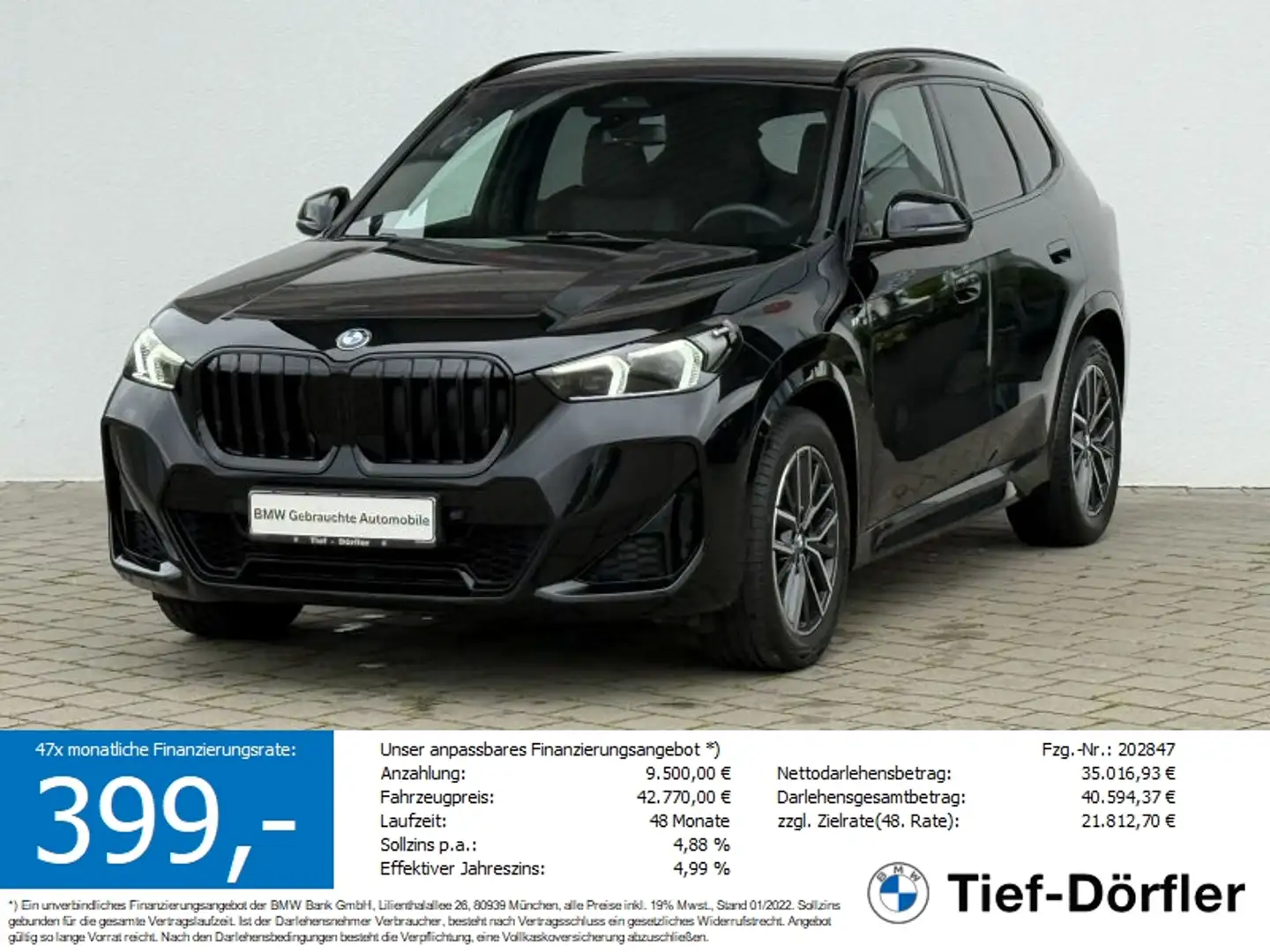 BMW X1 sDrive18d M Sport AHK/LED+/K-ZUG/CAM/G-TANK Schwarz - 1