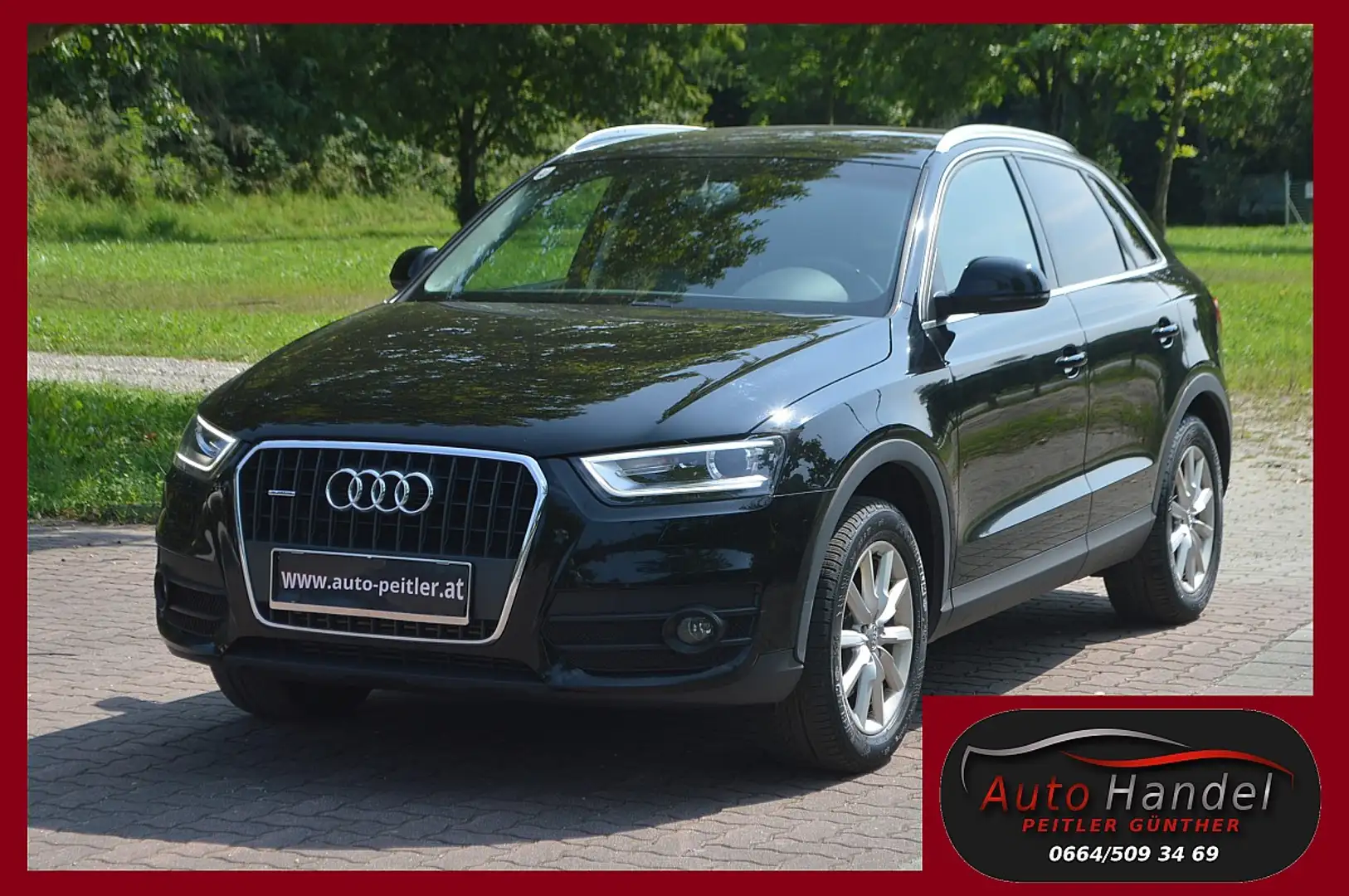 Audi Q3 2,0 TDI quattro DPF+XENON+SHZ+PDC+ Zwart - 1