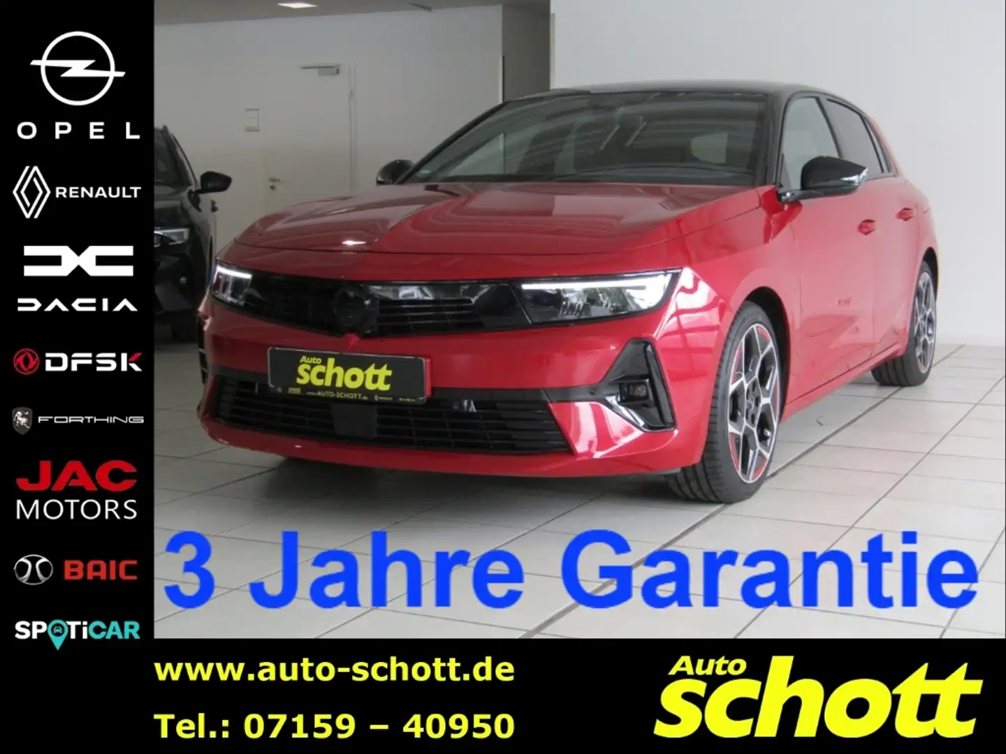 Opel Astra GS Line Plug-IN 8 FachBereift Garantie bis 09.2028 Rot - 1