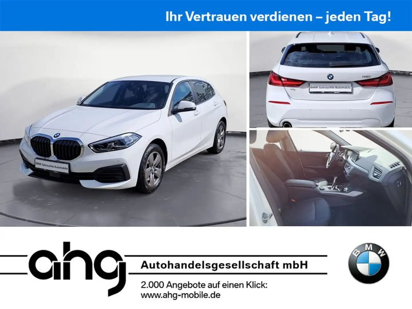 BMW 118 i Advantage Klimaaut. Komfortzugang PDC Weiß - 1