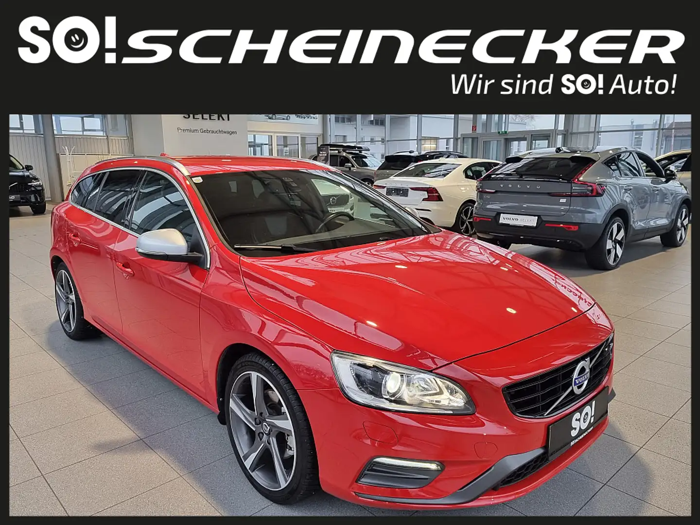 Volvo V60 D3 Kinetic R-Design Geartronic Rouge - 1