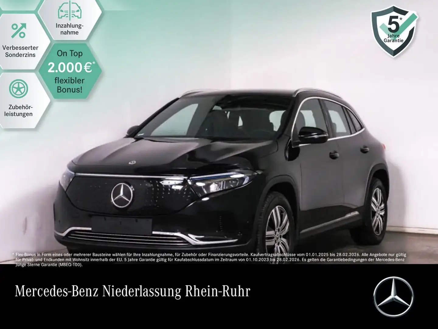 Mercedes-Benz EQA 300 4M PROG+ADVANCED+KAMERA+SPUR Schwarz - 1
