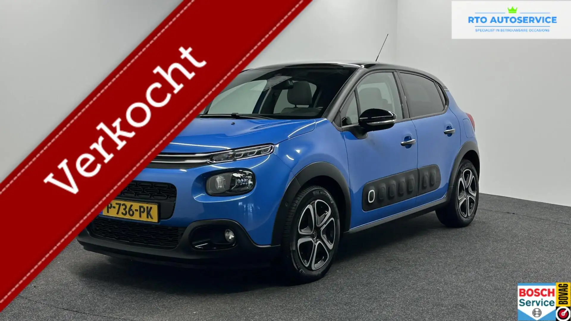 Citroen C3 1.2 PureTech S&S Shine NAVI CARPLAY CRUISE CONTROL Blauw - 1