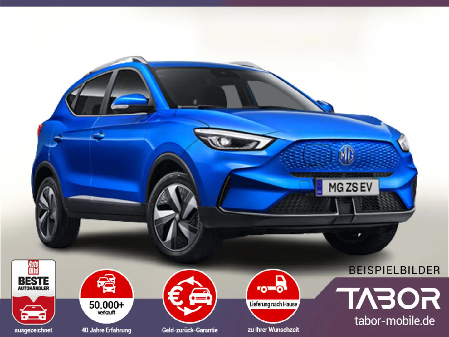 MG ZS EV Luxury Pano LED Nav ACC SHZ PDC PrivG 17Z Blau - 1
