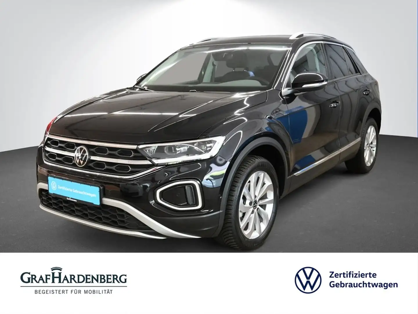 Volkswagen T-Roc 1.5 TSI Automatik Style AHK LED SzHzg PDC Schwarz - 1