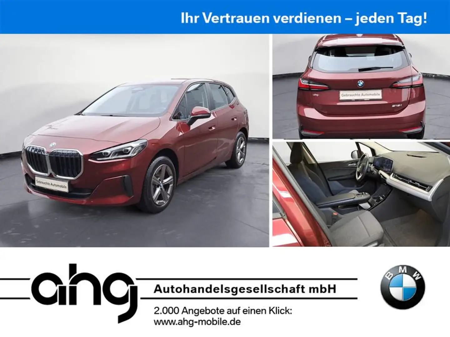 BMW 216 Steptronic DCT AHK Rouge - 1