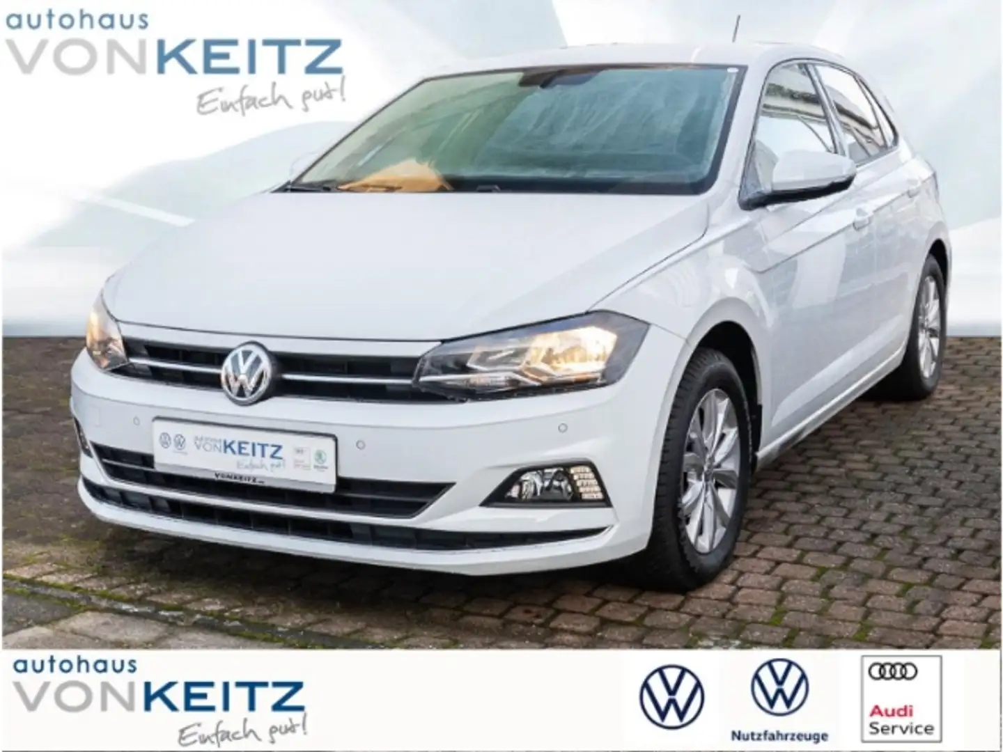 Volkswagen Polo VI Highline TSI +ALLW+KLI+PDC+RADIO+LED+BT+ Weiß - 1