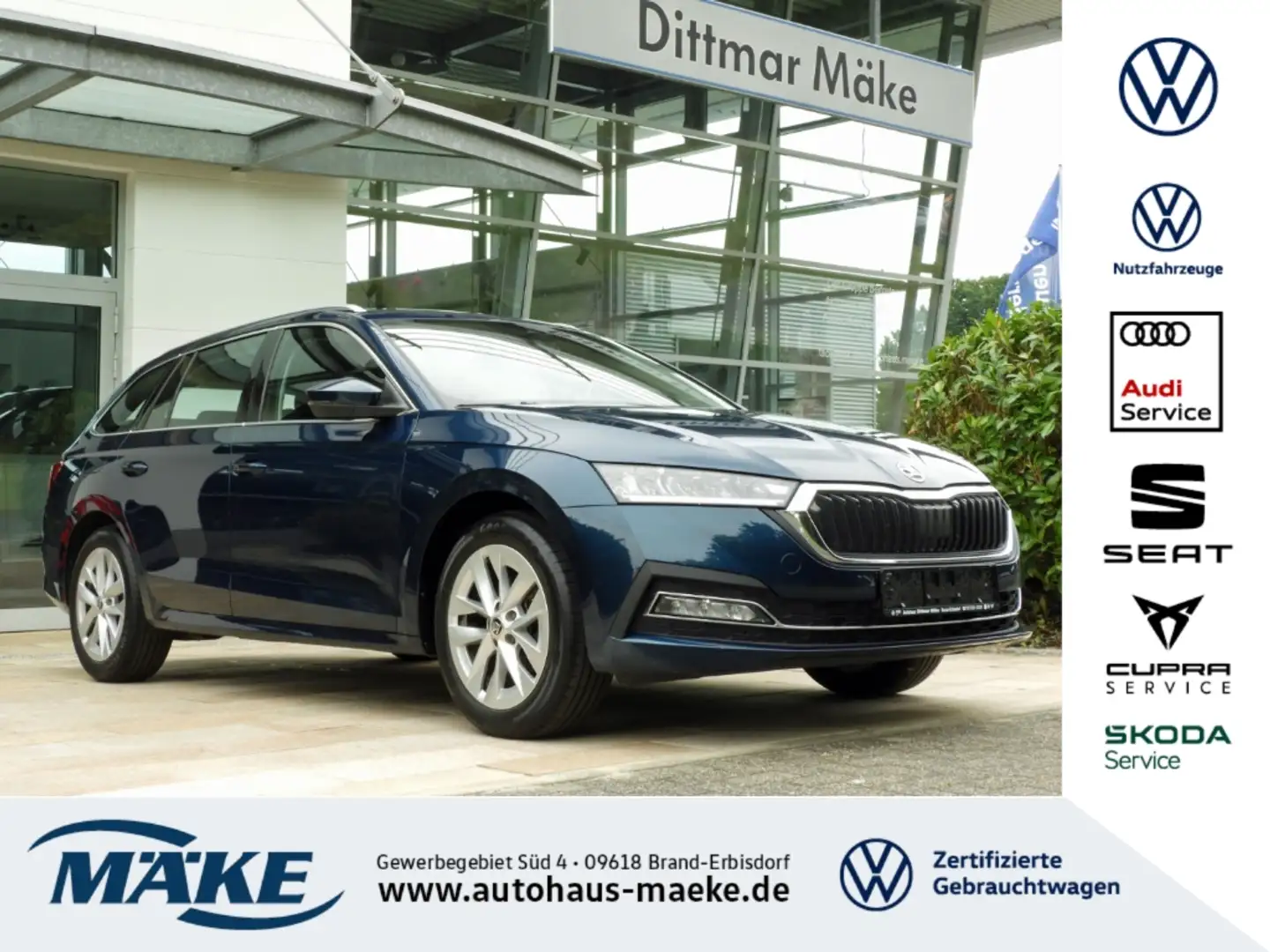 Skoda Octavia Combi Style 1.5 TSI DSG RFK AHZV NAV LED Blau - 1