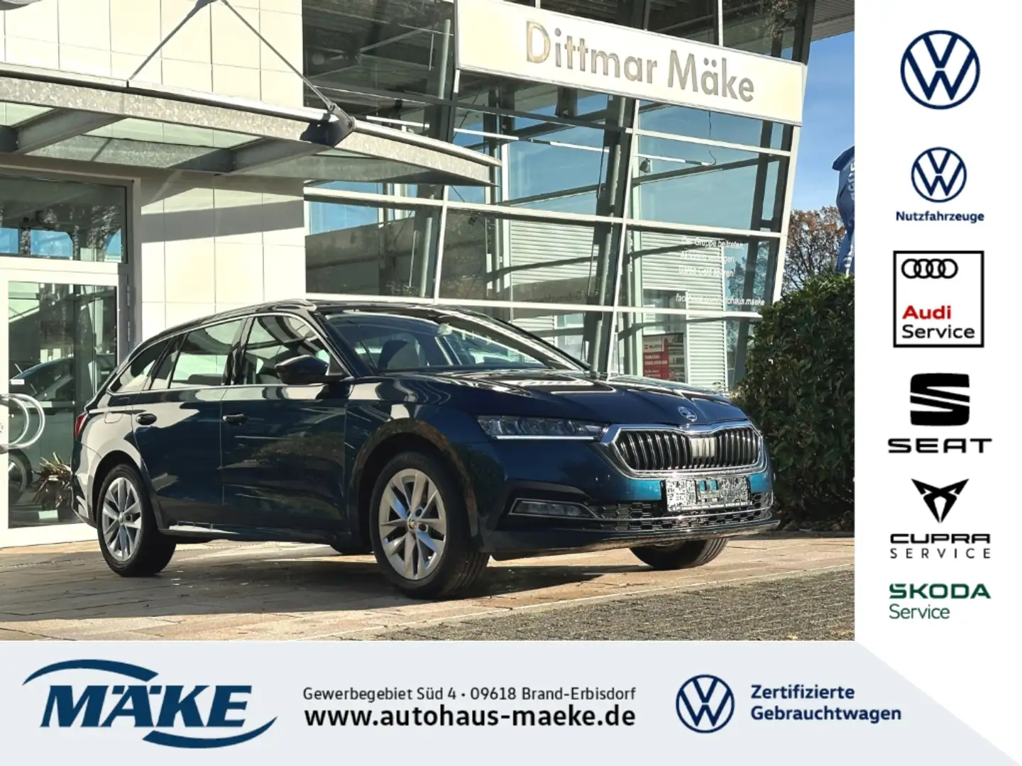 Skoda Octavia Combi Style 1.5 TSI DSG RFK AHZV NAV LED Bleu - 1