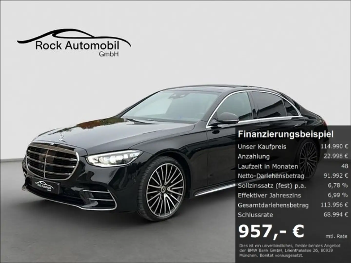 Mercedes-Benz S 400 d 4M L AMG 4D Burmester Carbon UVP 204t € Siyah - 1