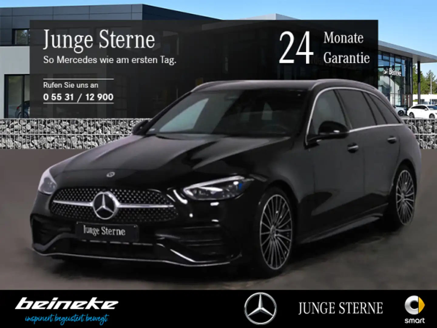Mercedes-Benz C 180 C 180 T AMG Premium Mem 360° AHK StandHeizung SH Schwarz - 1