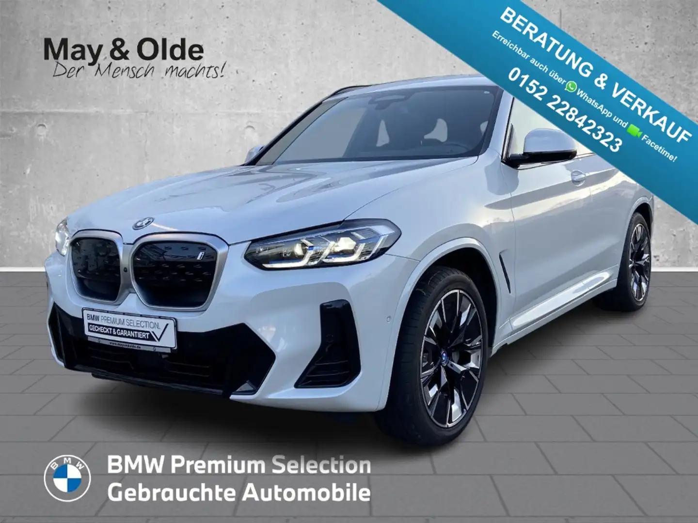 BMW iX3 Impressive M Sport Laser HUD AHK Navi Leder Weiß - 1