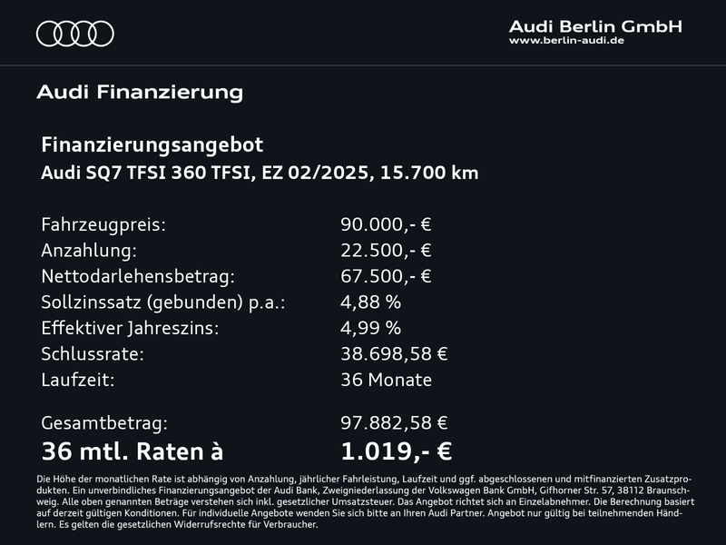 Audi SQ7 tiptr. MATRIX 7.SITZER STDHZG 360°K HUD — photo 4