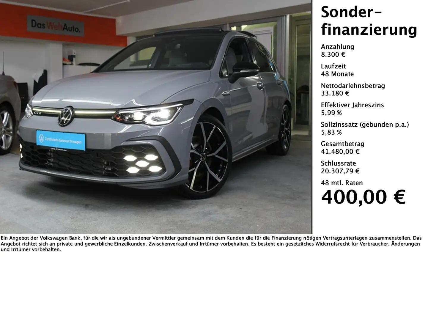 Volkswagen Golf GTD 2.0 TDI DSG MATRIX-LED+NAVI+ACC+KAMERA Grau - 1