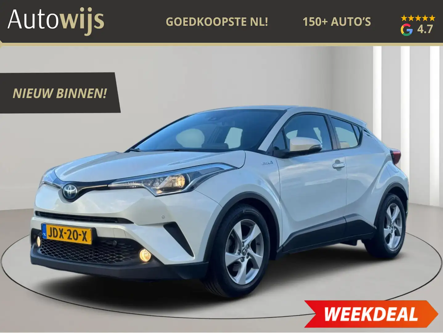 Toyota C-HR 1.8 Hybrid Style|Camera|Goed Onderhouden|Clima|PDC Wit - 1