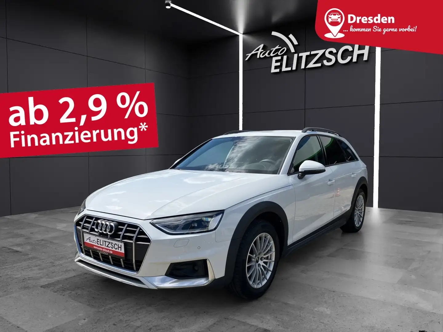 Audi A4 allroad 40 TDI quattro AHK Navi AVC ACC PDC SH LM Weiß - 1