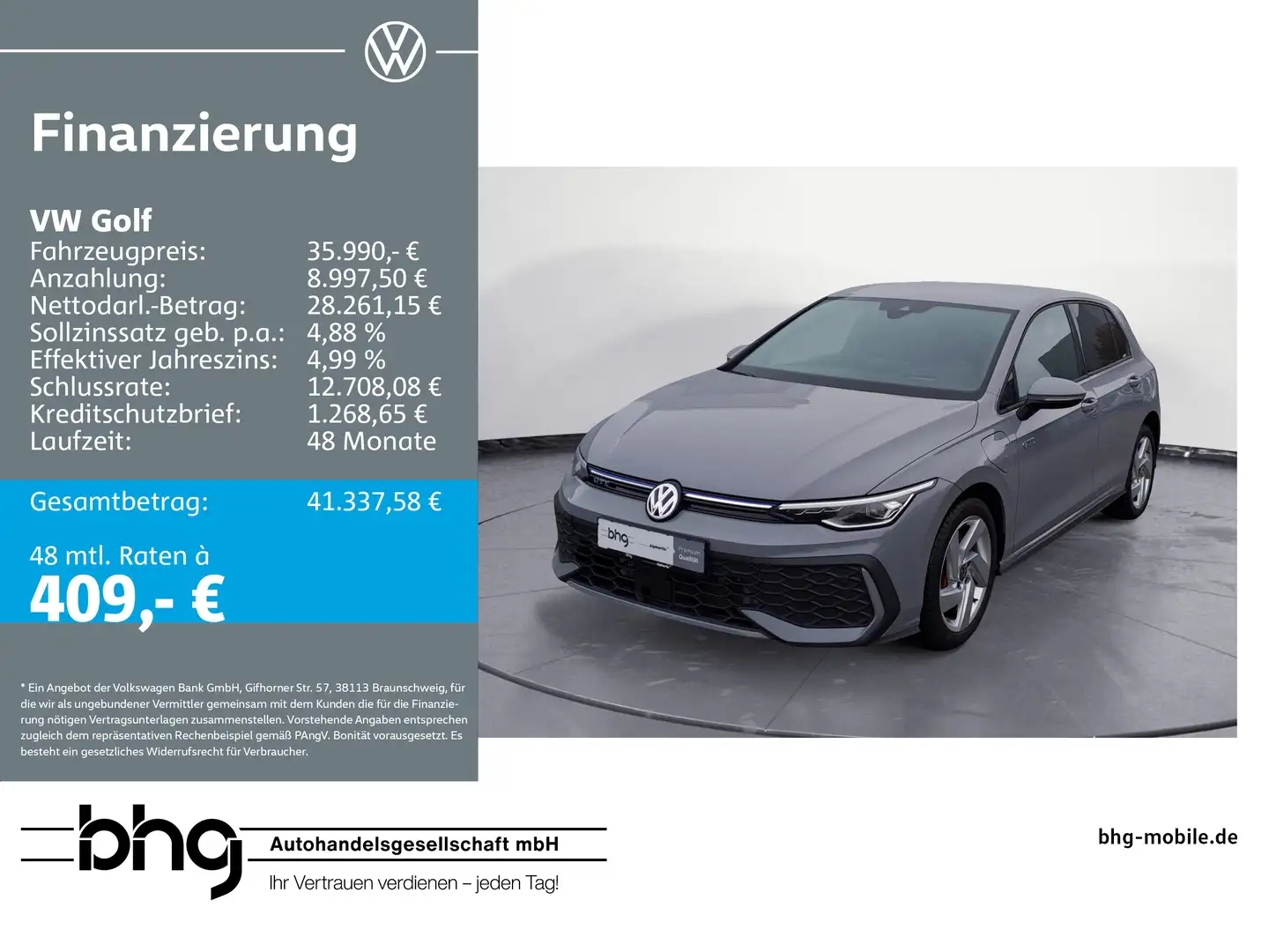 Volkswagen Golf GTE 1.5 eHybrid DSG GTE Grau - 1