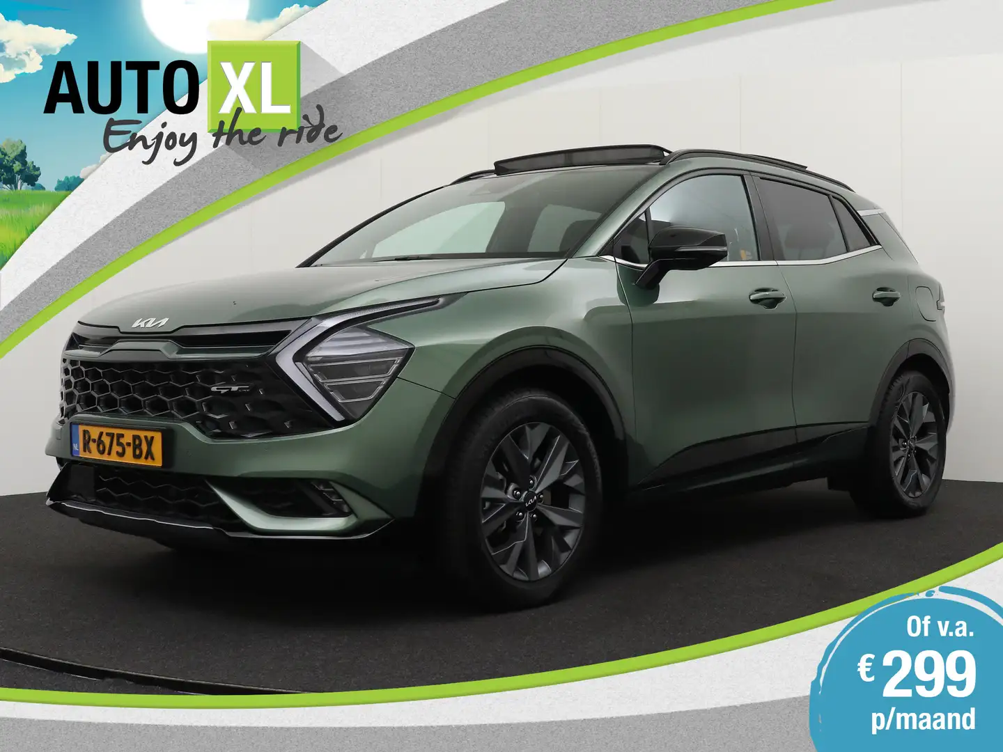 Kia Sportage 1.6T 180PK Aut. Hybrid GT-Line Pano-dak Trekhaak C Groen - 1
