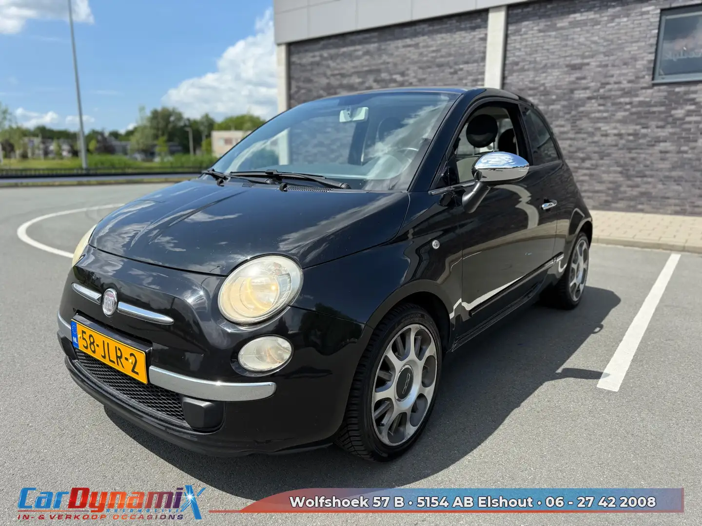 Fiat 500 1.2 Lounge // Pano // LMV // Airco // Distr. vv. / Schwarz - 2