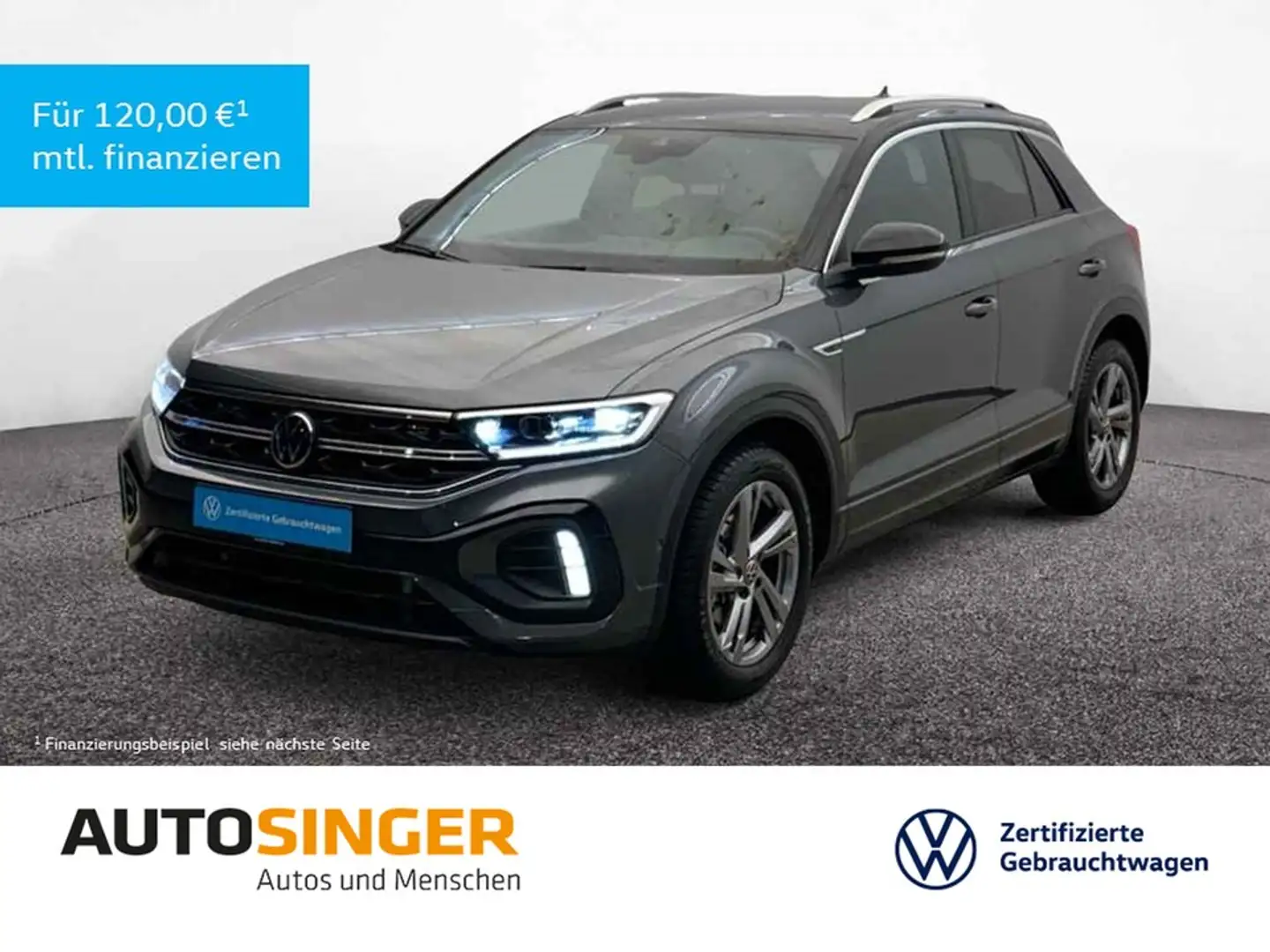 Volkswagen T-Roc R-Line 1.5 TSI DSG *AHK*LED*ACC*NAVI*R-CAM Grau - 1
