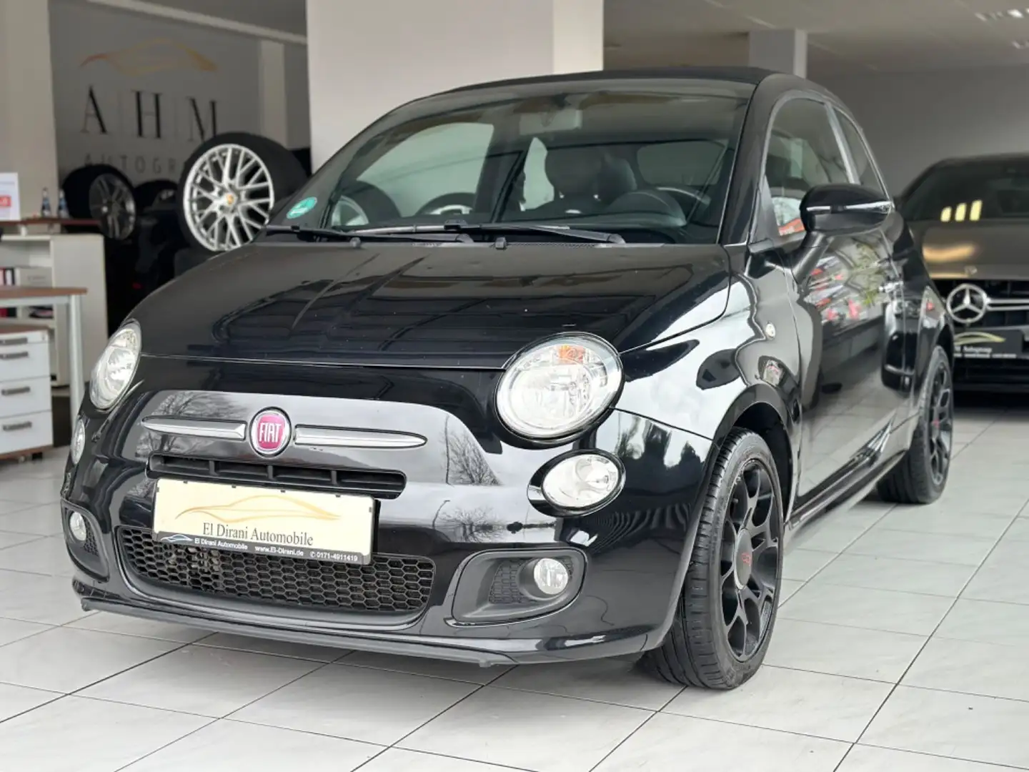 Fiat 500C S Klima/Sport-Sitze/Virt.Cock/Hagel/TÜV NEU Zwart - 1