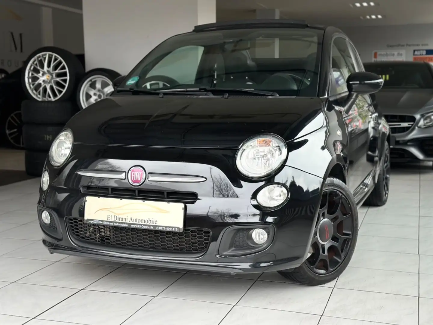 Fiat 500C S Klima/Sport-Sitze/Virt.Cock/Hagel/TÜV NEU Zwart - 2