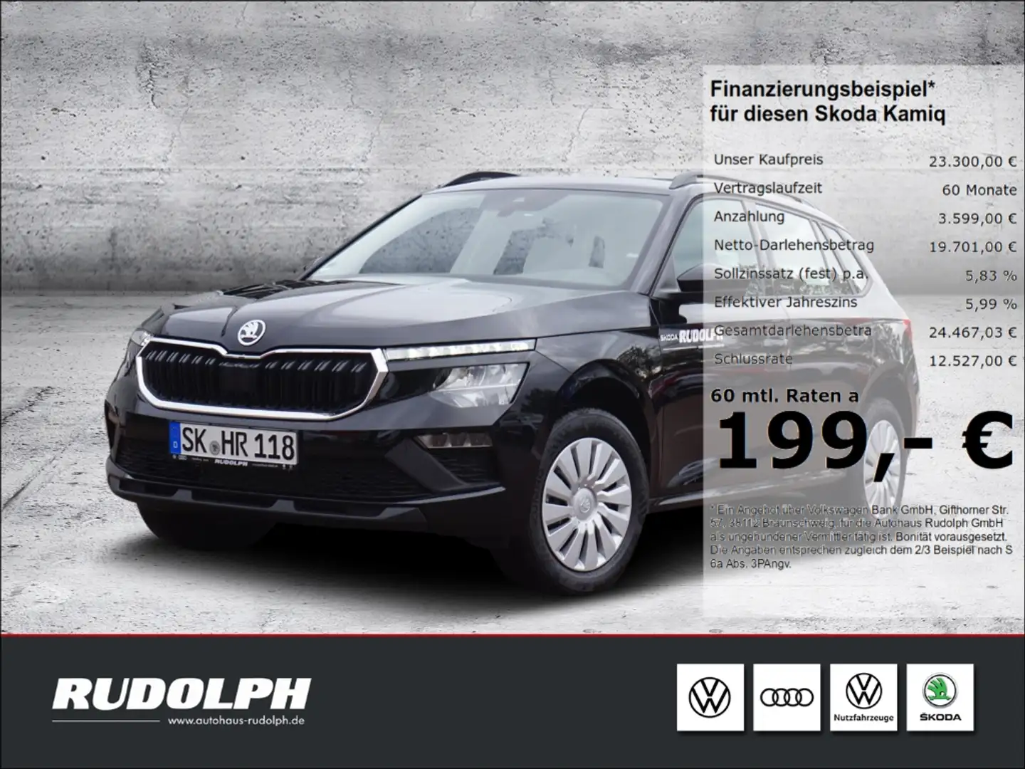 Skoda Kamiq 1.0 TSI Essence PDC SHZ Klima LED Gar. Scheckheft Schwarz - 1