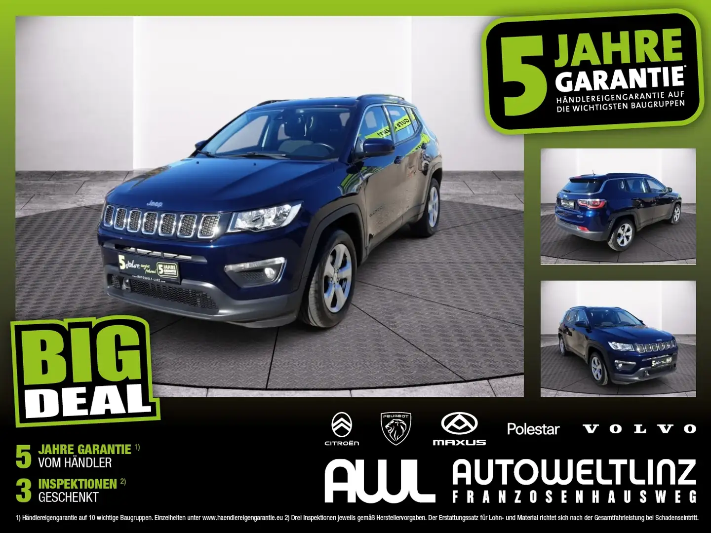 Jeep Compass 1,6 Multijet II FWD Winterpaket, Blau - 1