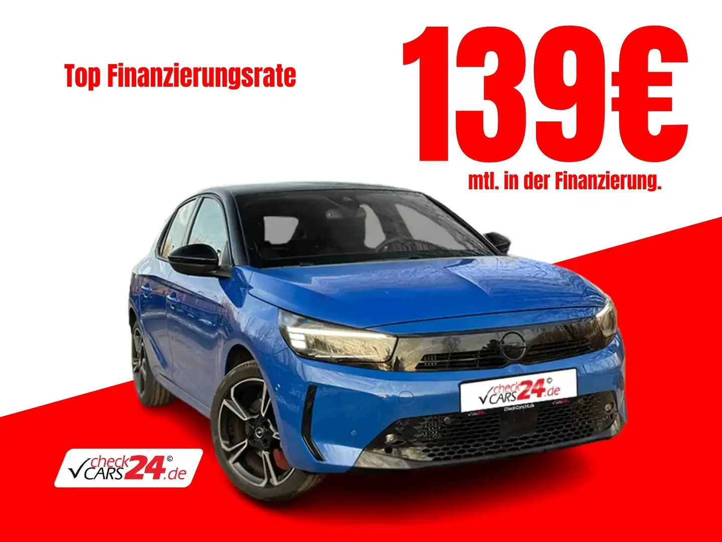 Opel Corsa GS 1.2 Turbo LED RFK KLIMA SHZ  *SOFORT*  GS Blauw - 1