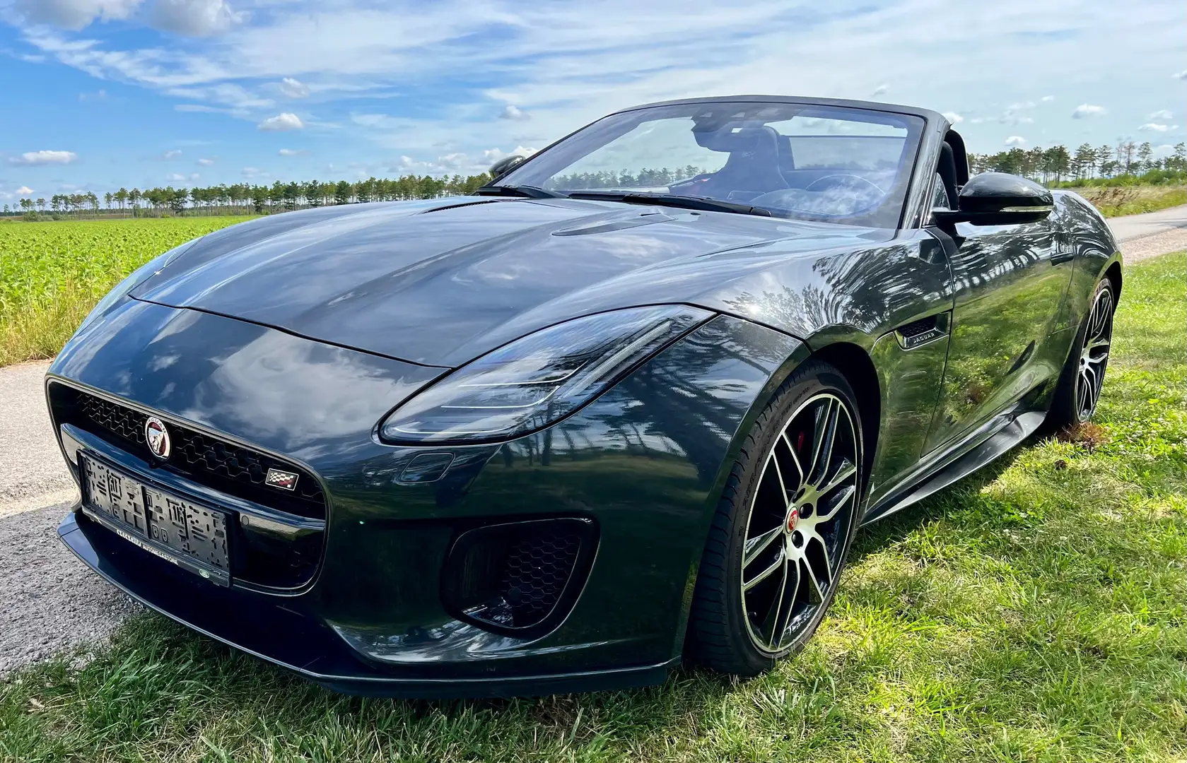 Jaguar F-Type F-Type P300 Cabrio 2,0 Turbo Chequered Flag Aut. Grau - 1
