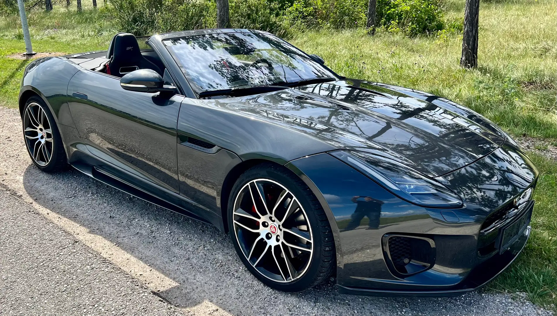 Jaguar F-Type F-Type P300 Cabrio 2,0 Turbo Chequered Flag Aut. Grau - 2