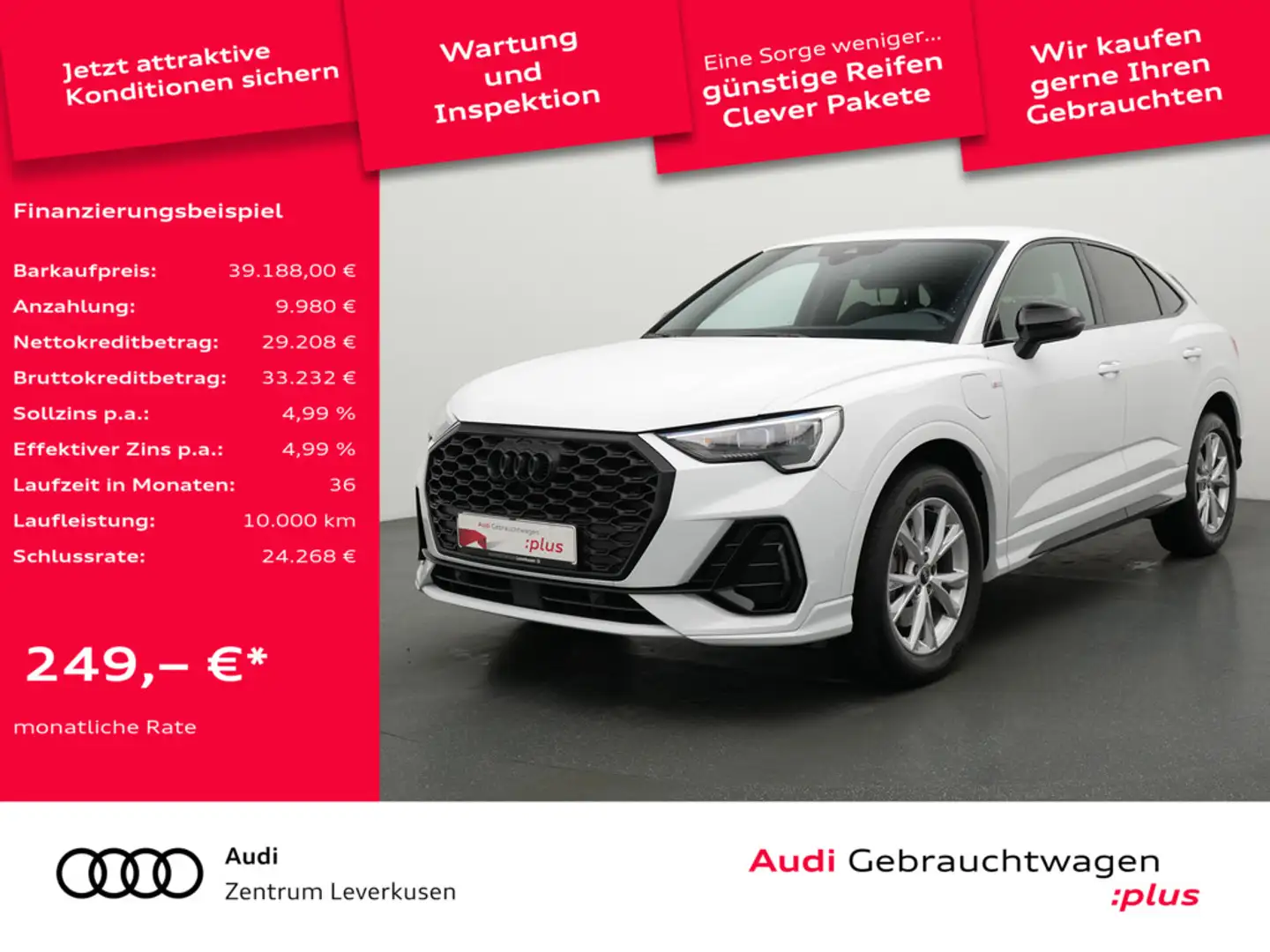 Audi Q3 Sportback e S line S-TRON AHK NAVI VIRT LE Weiß - 1