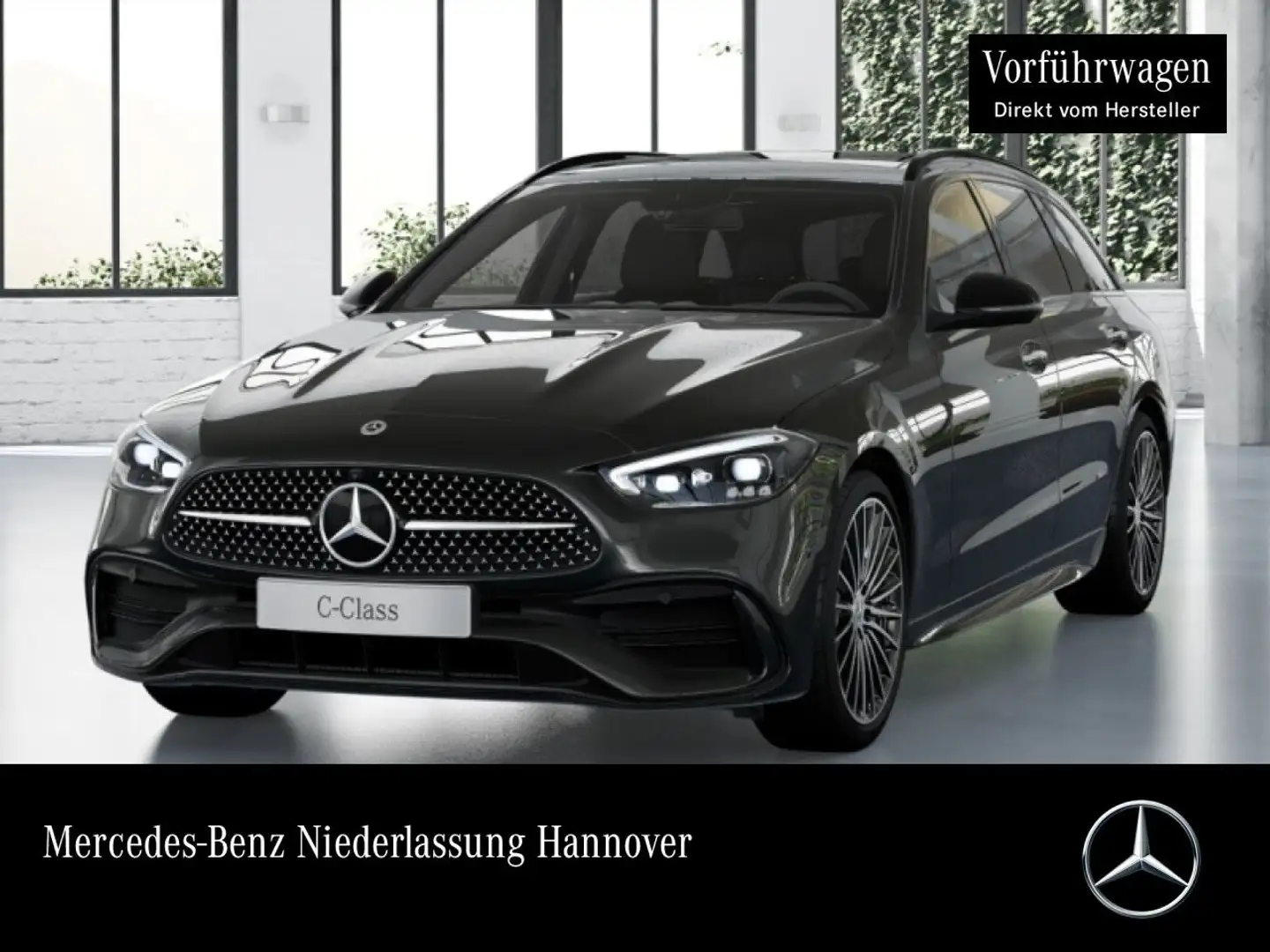 Mercedes-Benz C 220 d T AMG+NIGHT+PANO+360+AHK+TOTW+KEYLESS+9G Grau - 1