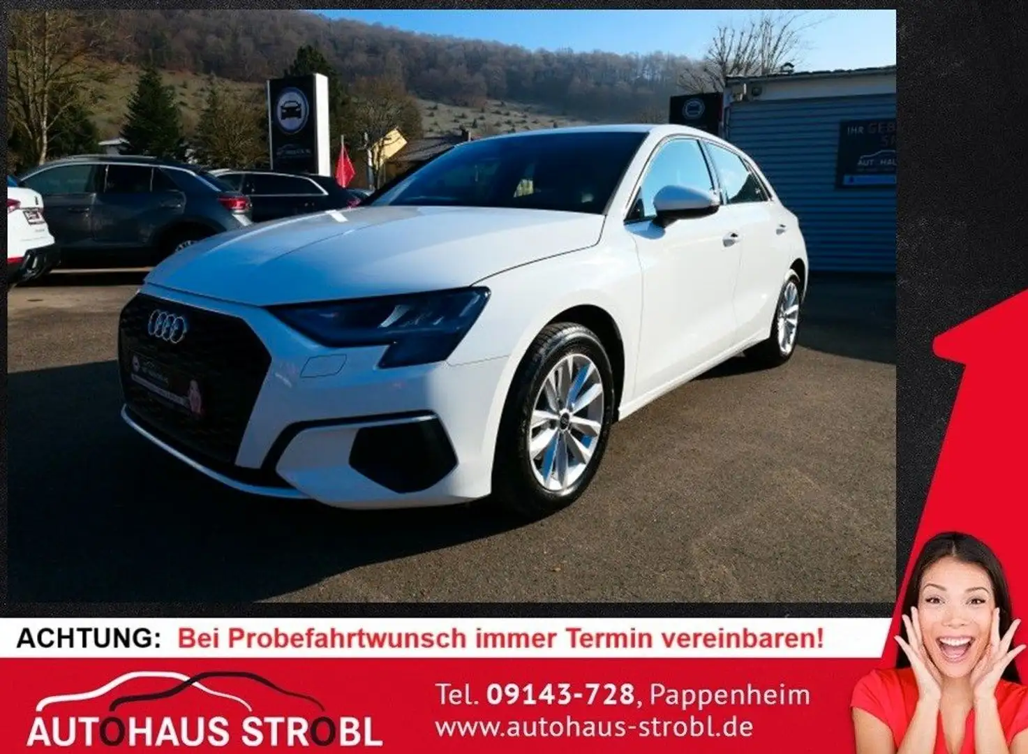 Audi A3 Sportback 35 TFSI S tronic/ KAMERA/ NAVI/ AHK Weiß - 1