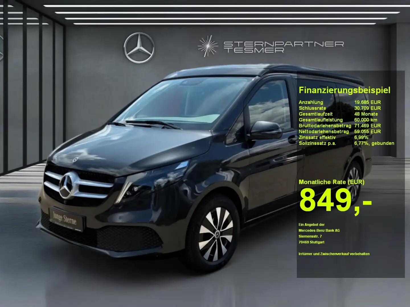 Mercedes-Benz Marco Polo 300 d 4M Standh. 360° AHK Glasdach Gri - 1