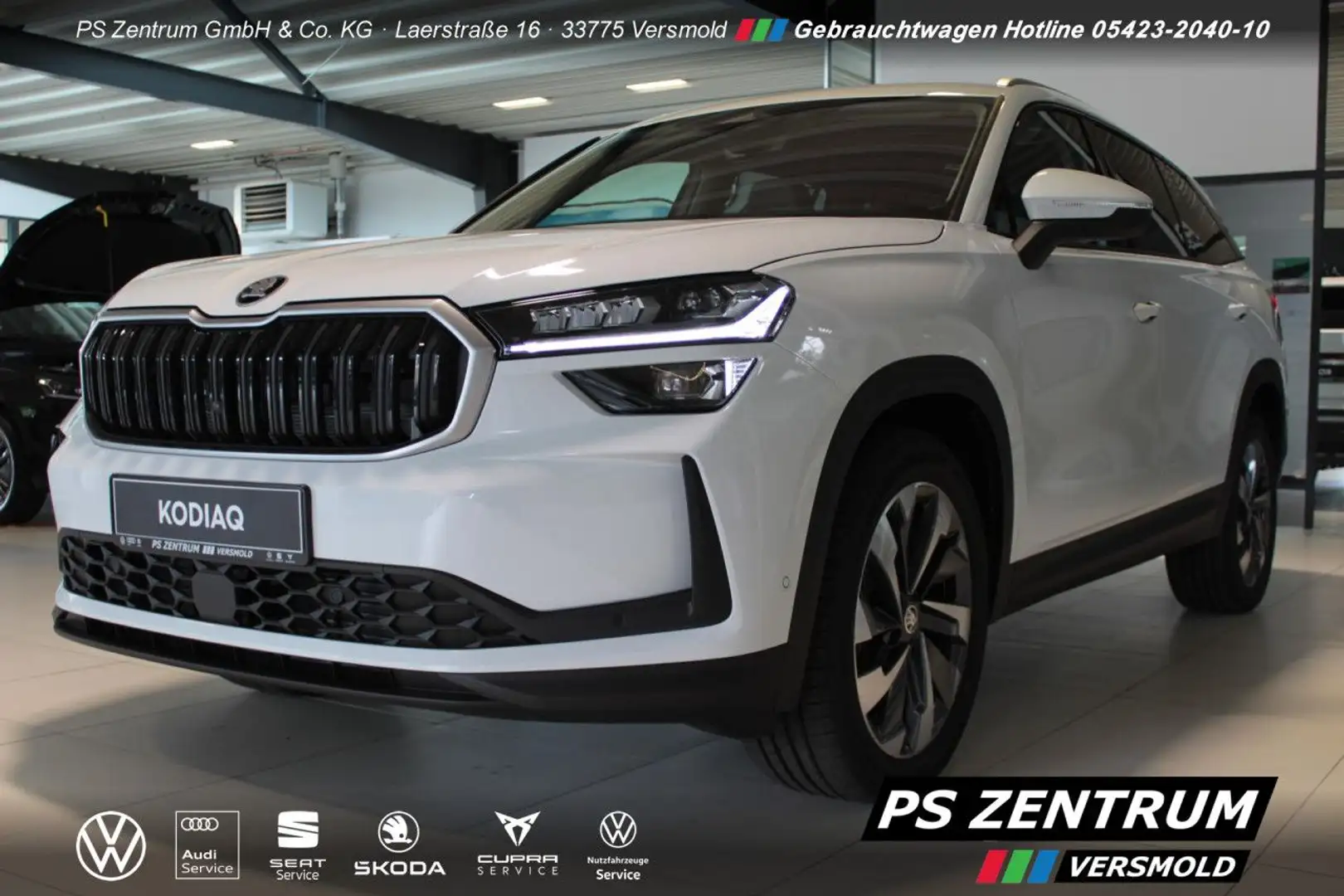 Skoda Kodiaq 2.0 TDI DSG 4x4 Selection MATRIX AHK Navi Weiß - 1