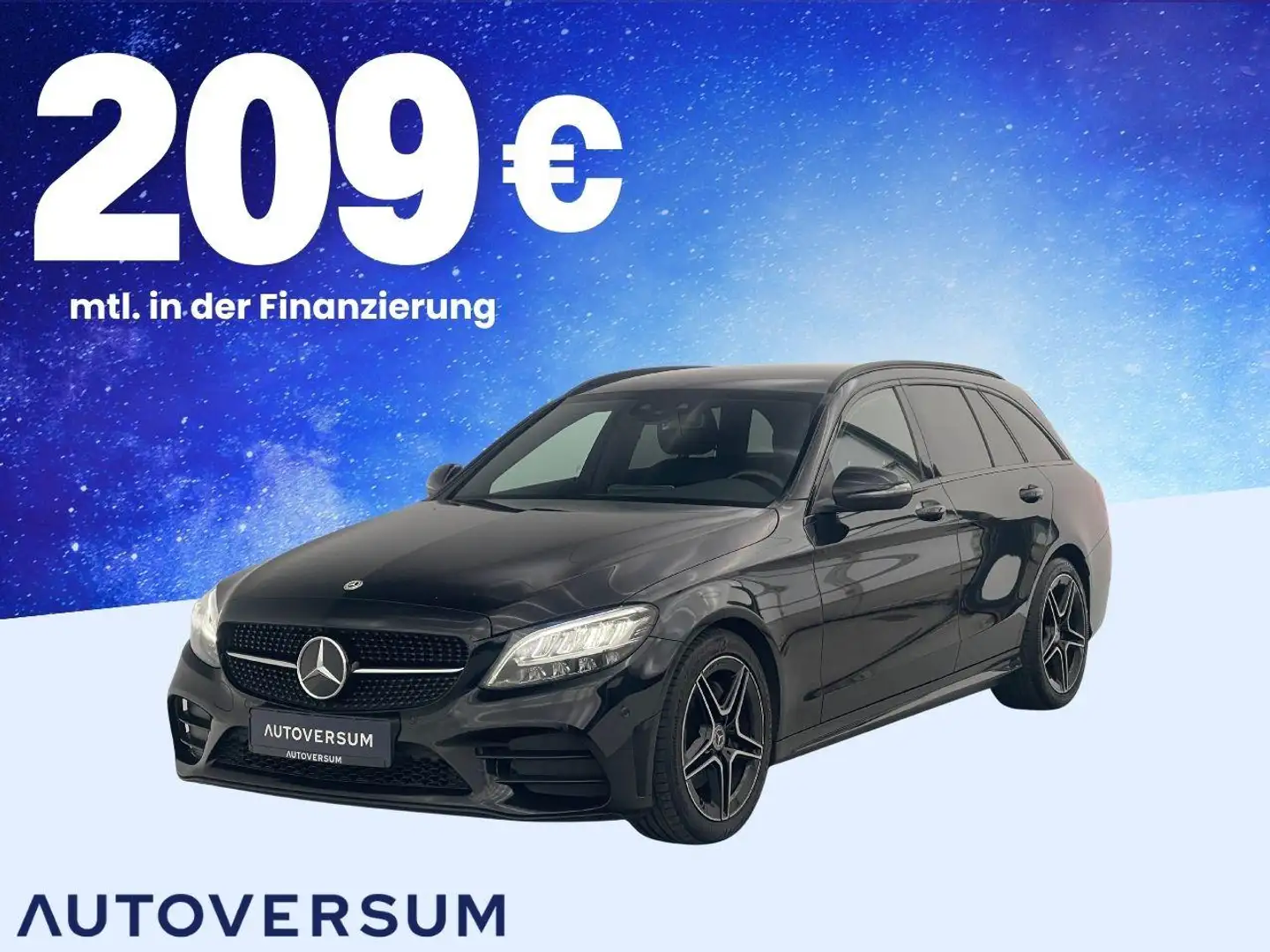 Mercedes-Benz C 220 d AMG Night Edition AHK*LED*BURMESTER*WIDE Noir - 1