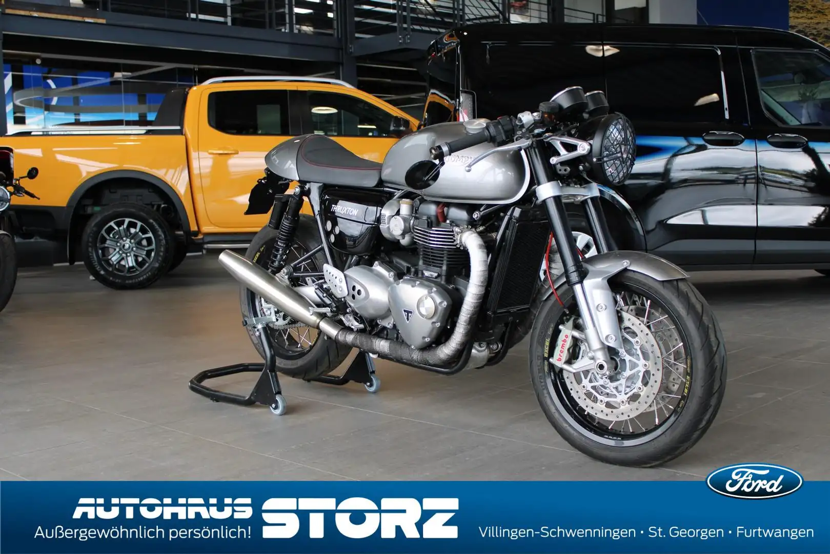 Triumph Thruxton 1200 R TOURATECH CUSTOM CAFE-RACER Srebrny - 1