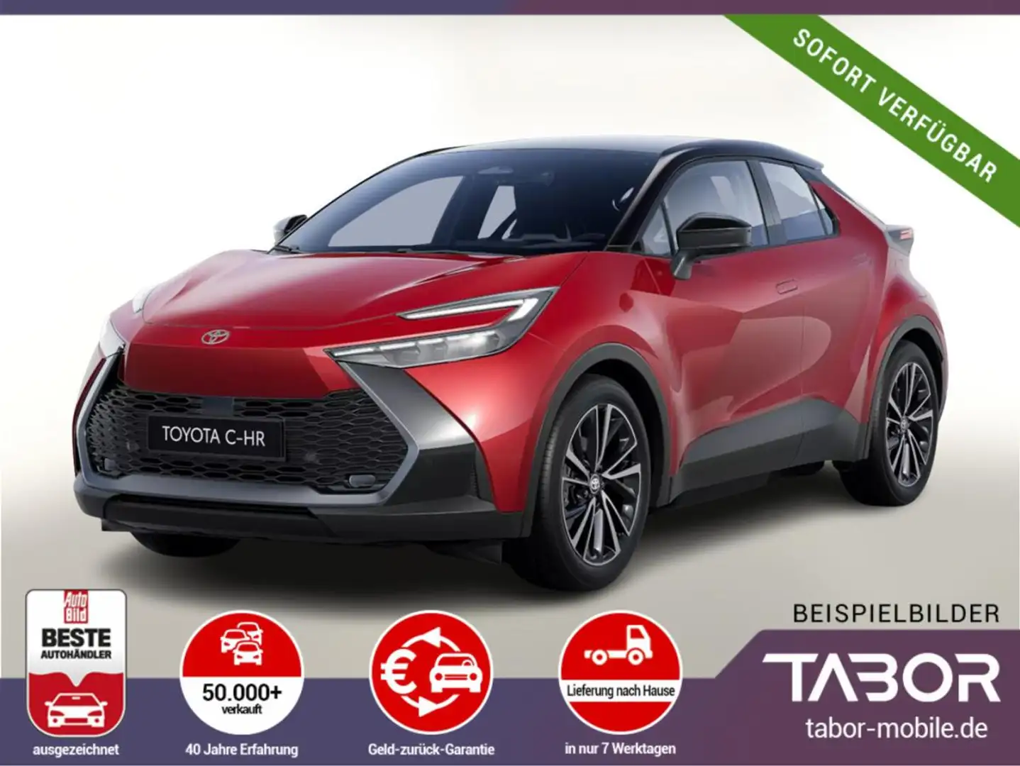 Toyota C-HR 2.0 PHEV 223 CVT Lounge Pano Nav Kam DigCo Rot - 1