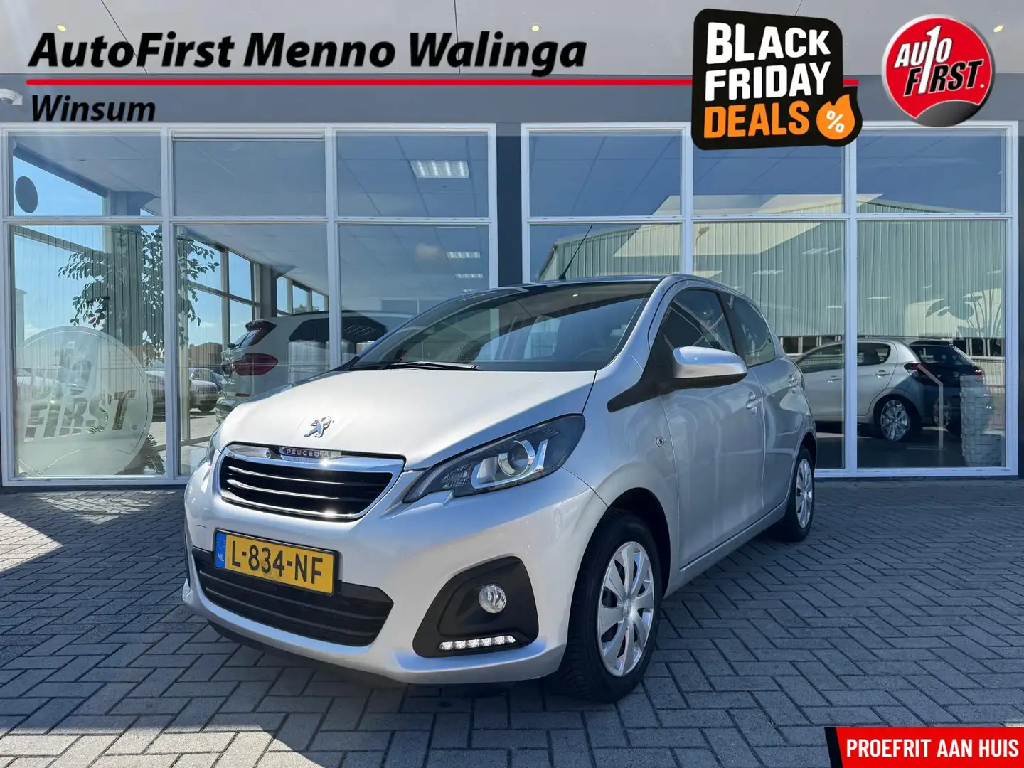 Peugeot 108 1.0 e-VTi Active|Airco|Bluetooth|Elek. Ramen| Grau - 1